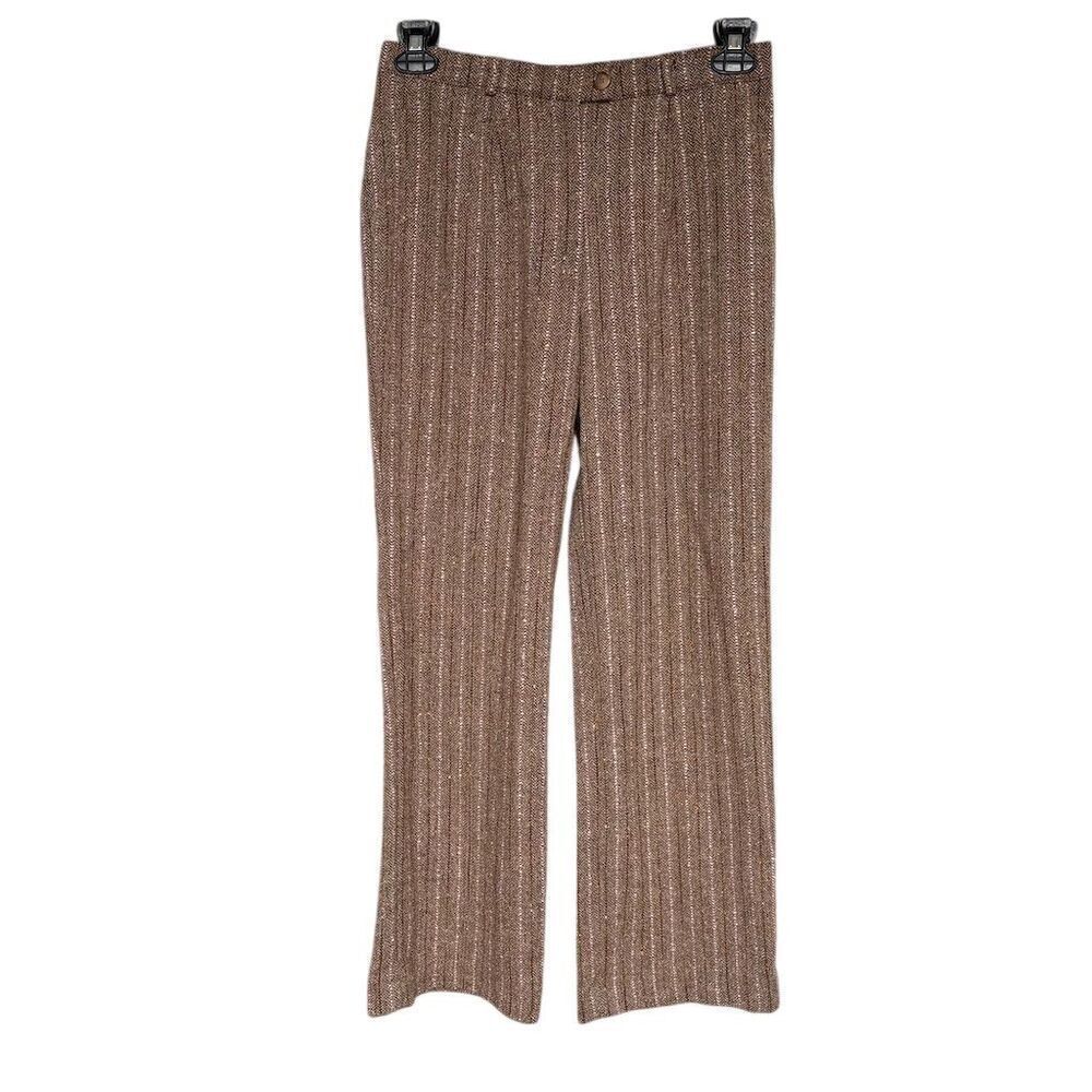 BASLER Women's Tweed Wool Silk Blend Dress Pants Size 8 Multicolor Workwear